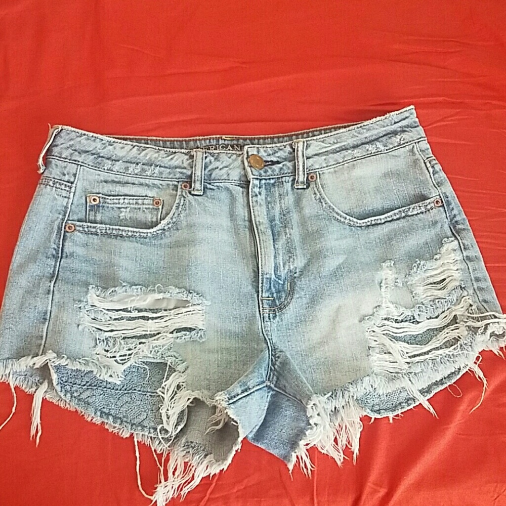 High Waisted distressed Jean shorts